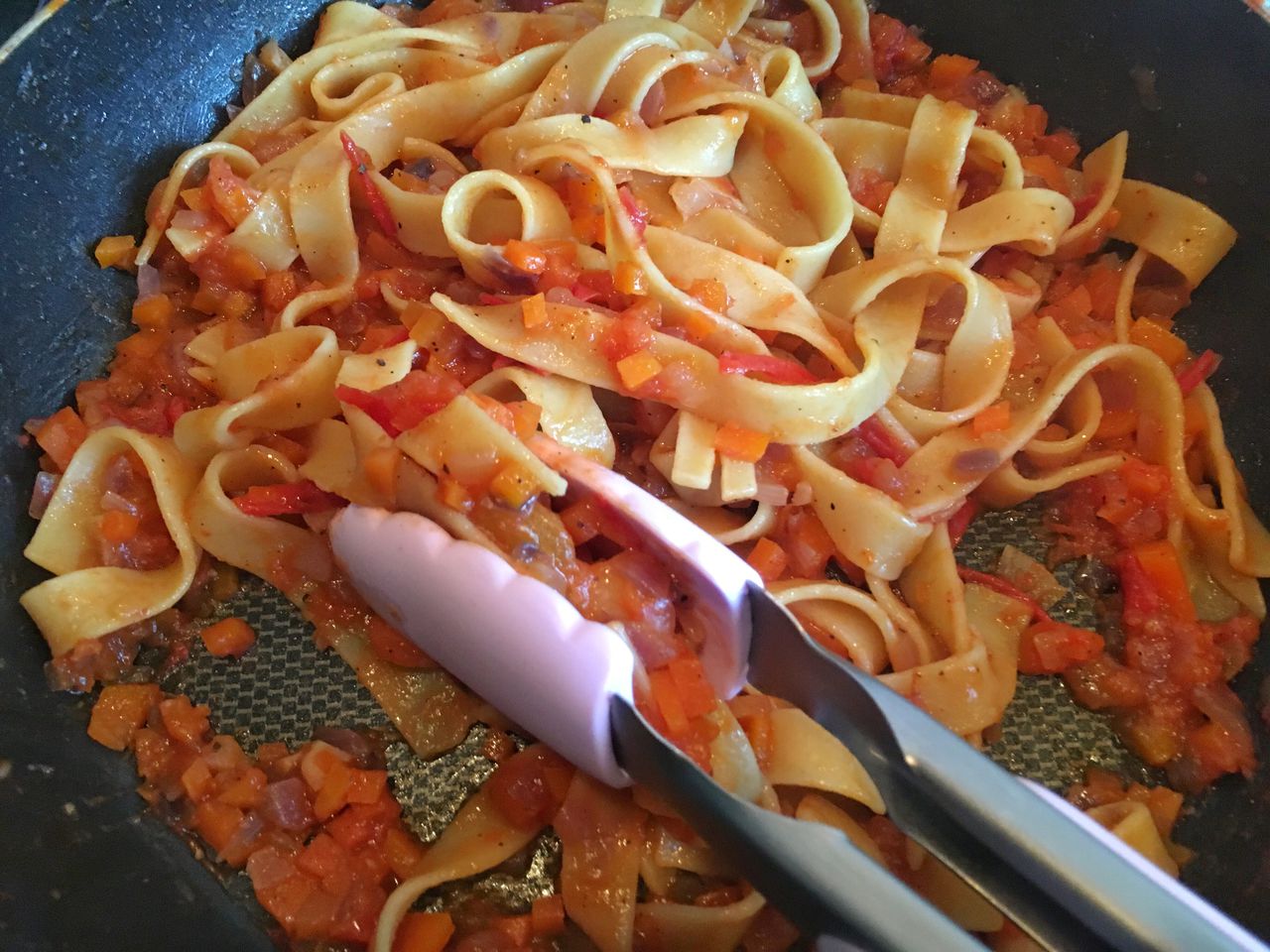 超美味的红烩明虾意面,每一口都是满满的幸福!