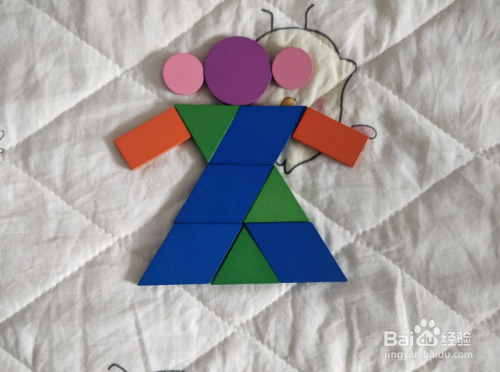 用几何形状怎么拼洋娃娃?