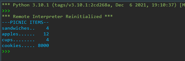 Python中关于字符串对齐文本方法