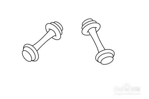 哑铃的简笔画怎么画