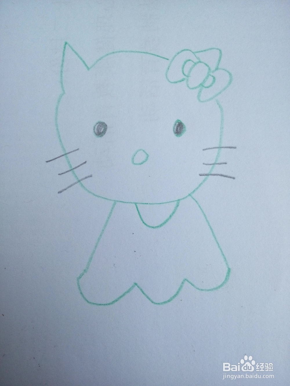 怎么画简笔Hello Kitty？