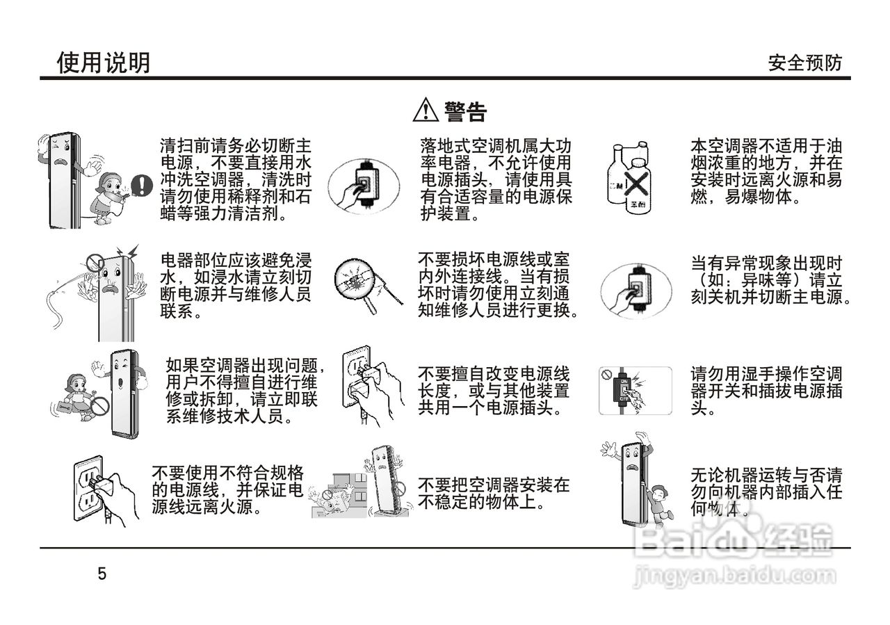 LG 分体落地式空调LP-W5011DAB使用安装手册:[1]