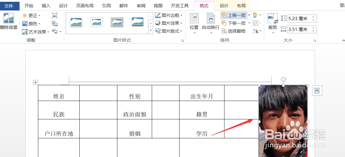 Word插入图片表格不变形