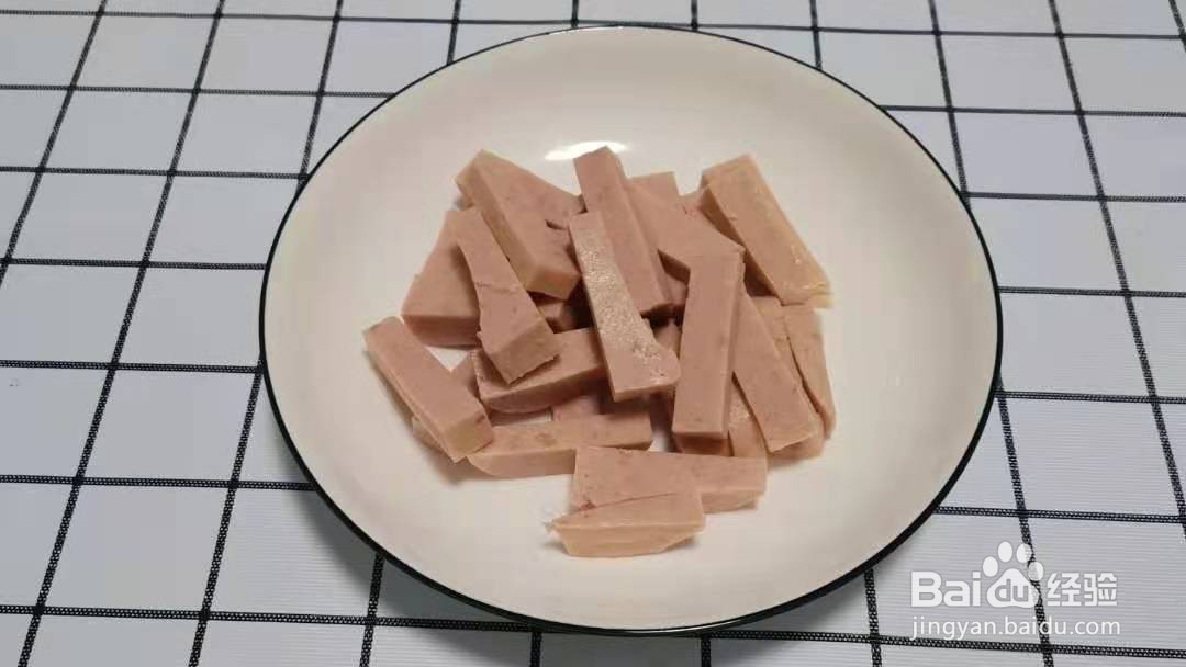 香芹炒午餐肉