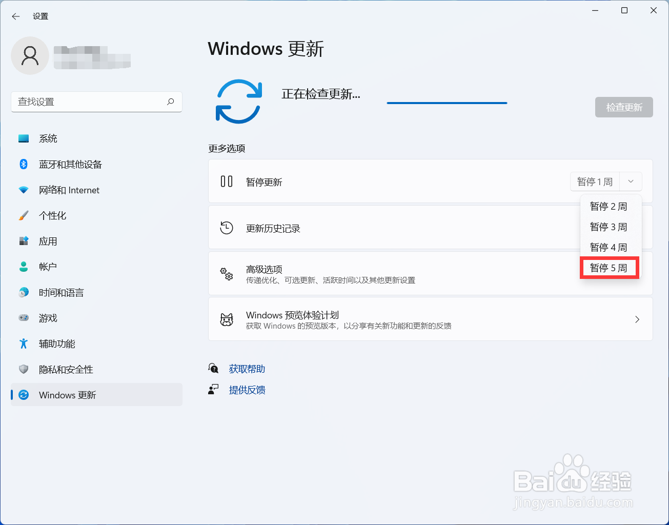 win11怎么暂停自动更新