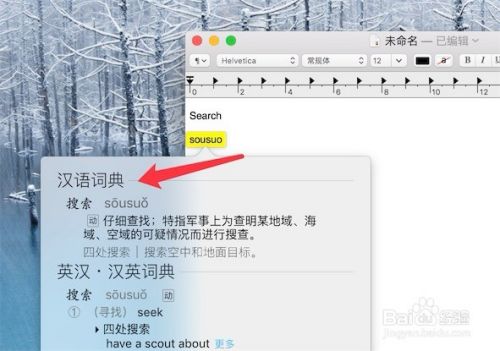 Mac 自带翻译功能 使用介绍 百度经验
