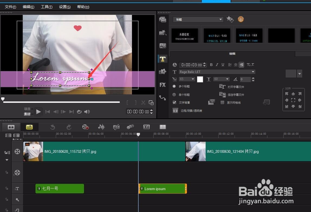 绘声绘影x9怎么添加文字