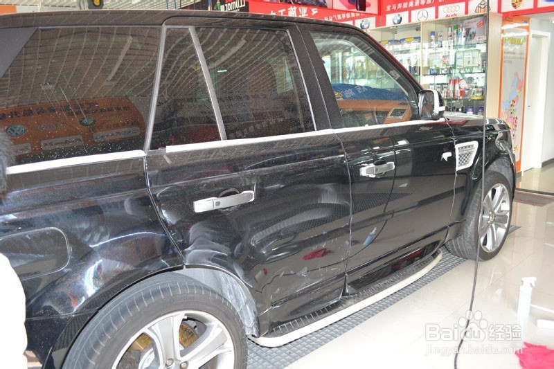 路虎揽胜汽车漆面美容镀晶的效果