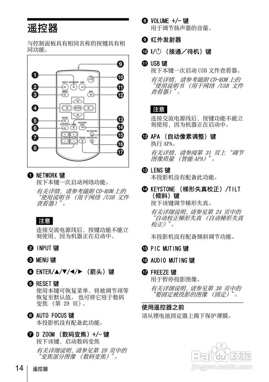 索尼VPL-DX11投影机使用说明书:[2]