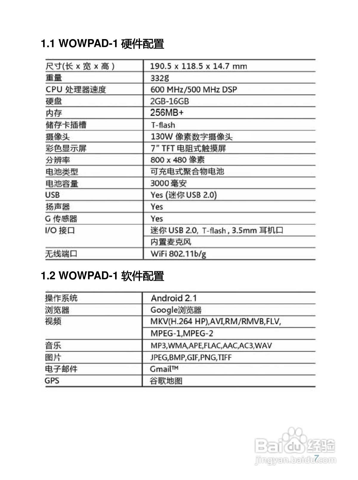 WOWPAD-1平板电脑的中文说明书:[1]