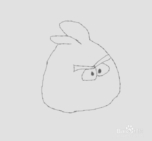 简笔画愤怒的小鸟是怎么画的