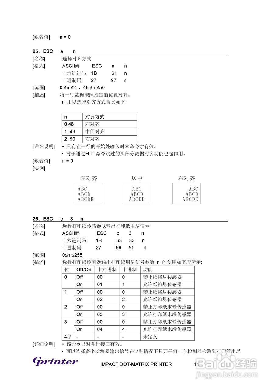 Gprinter撞击点阵式打印机GP-7635K说明书:[2]
