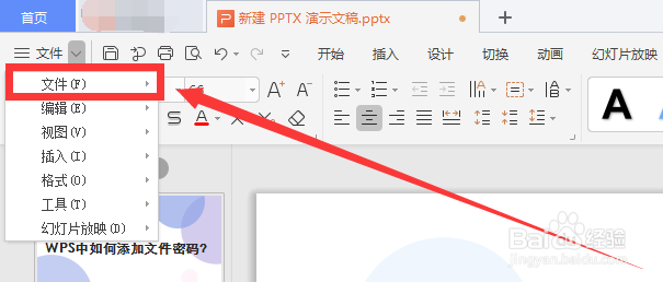 WPS中如何添加文件密码?