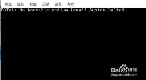 virtualbox提示no bootable medium found怎么办