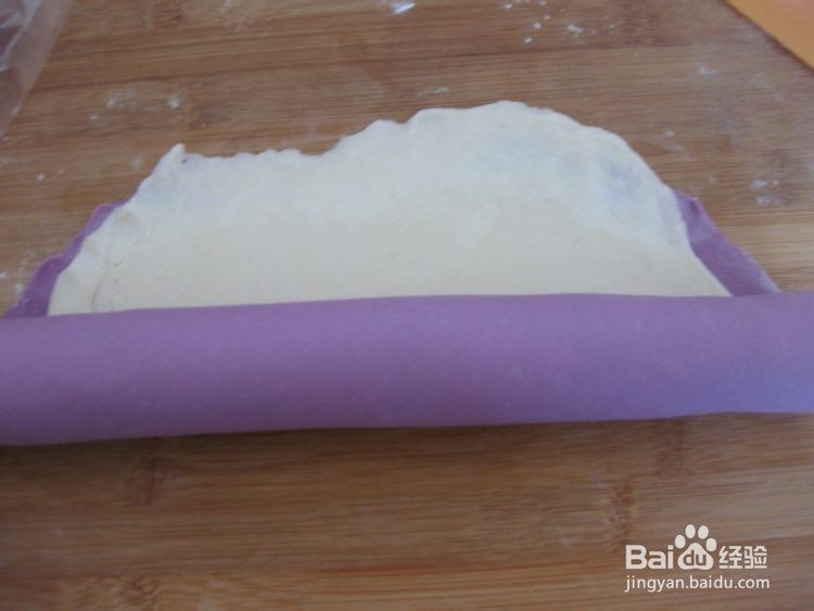 美味紫薯双色卷