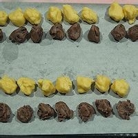 原味可可拼色豆沙酥的做法