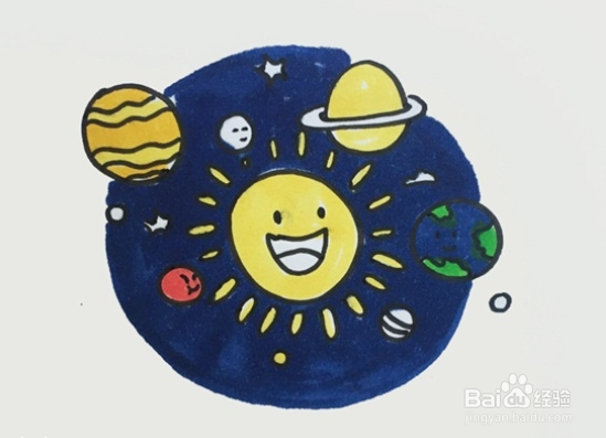 八大行星怎么画