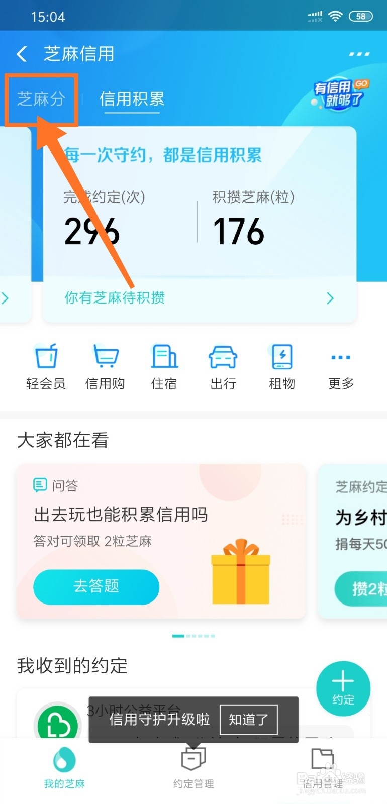 怎么查看支付宝芝麻信用的芝麻分历史