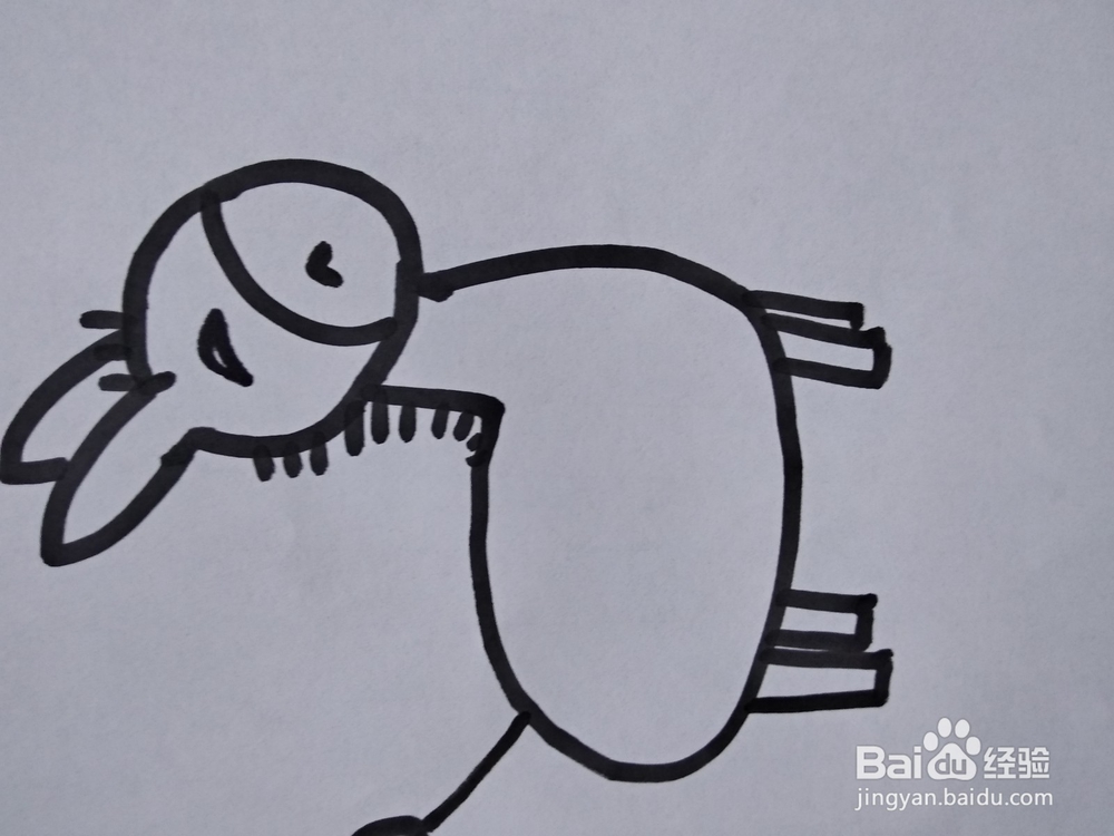 小毛驴简笔画怎么画