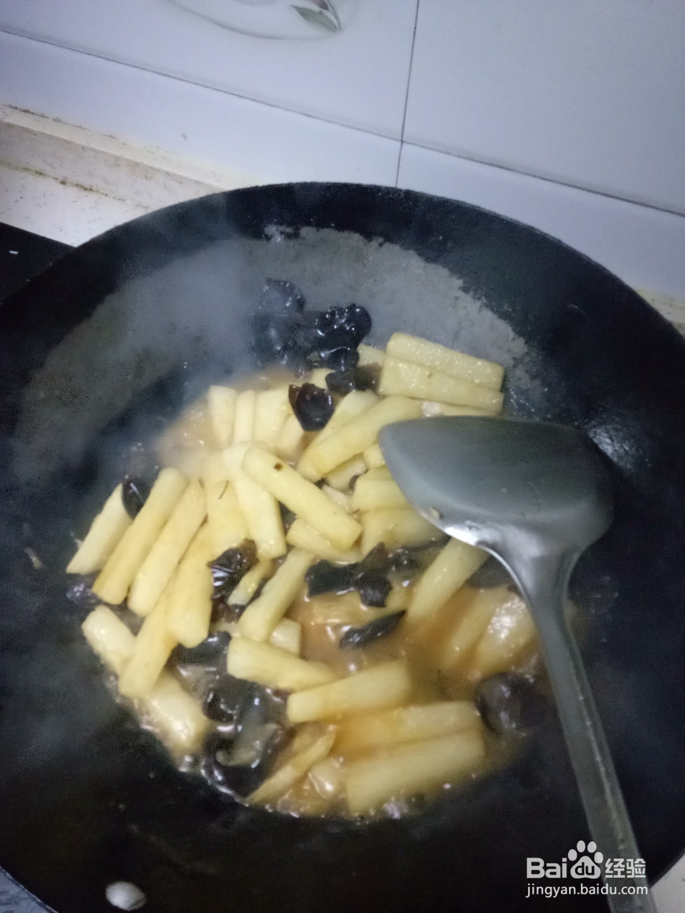 家常山药炒木耳