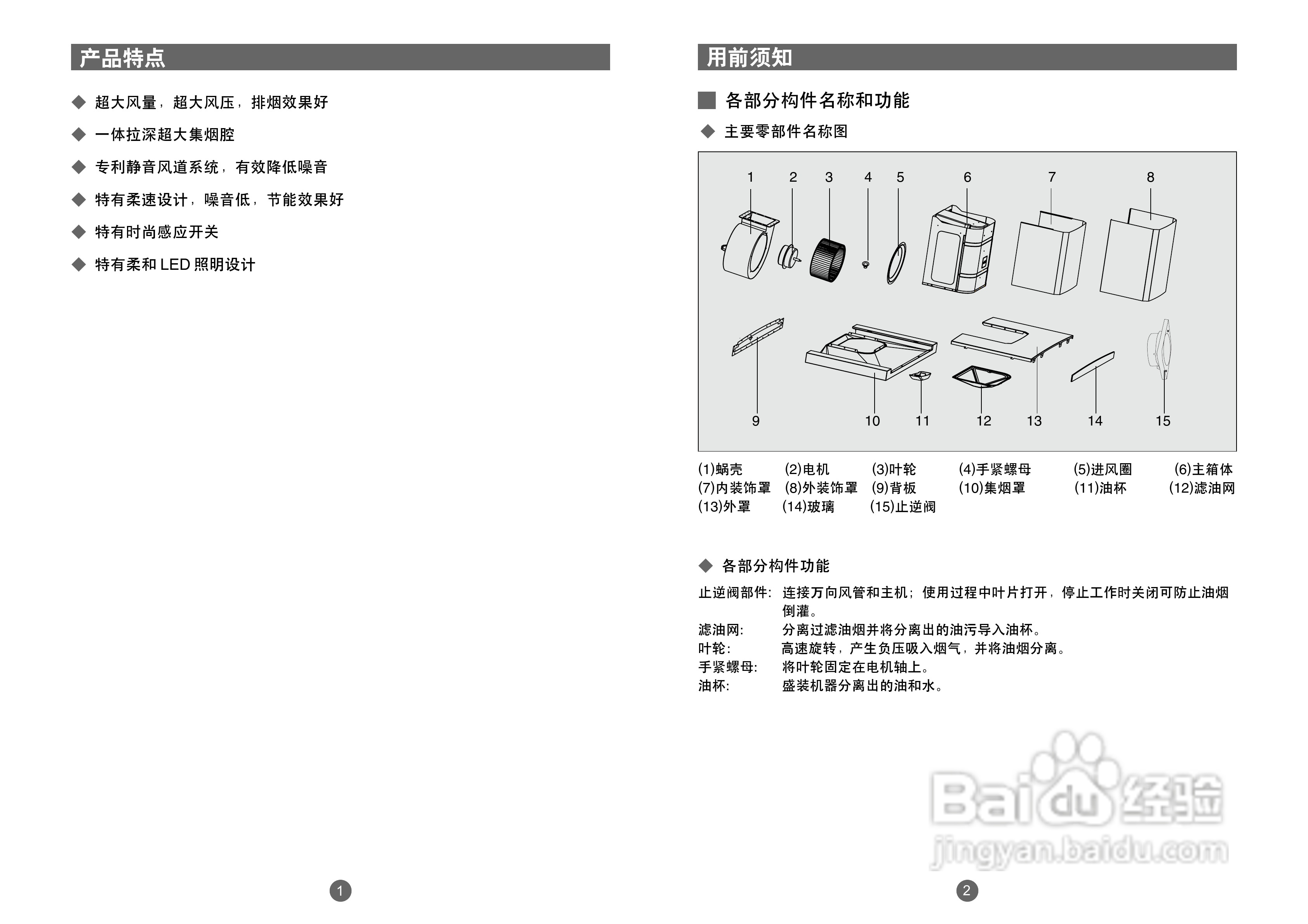 海尔欧式吸油烟机CXW219-D66GM型说明书
