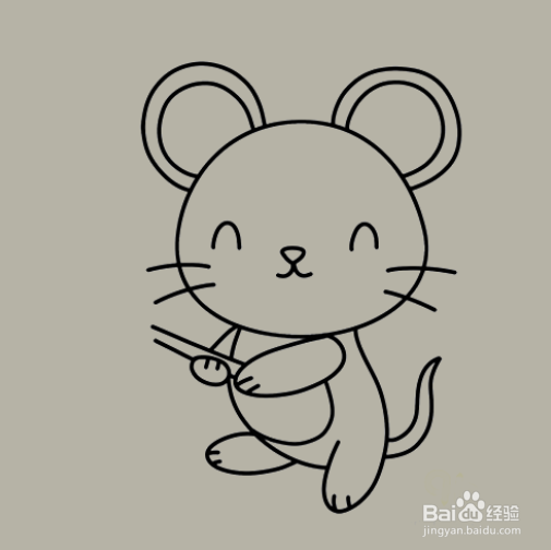 如何手工画老鼠的简笔画?