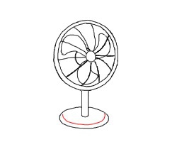 简笔画---怎么画一台电风扇