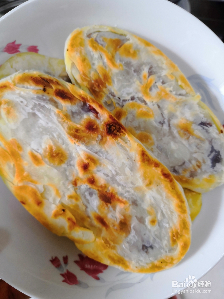 在家也能做的油酥红豆沙烧饼