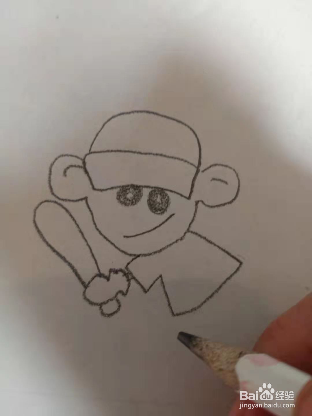 棒球小子的简笔画