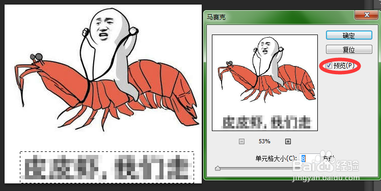 如何用PHOTOSHOP软件给图片打马赛克
