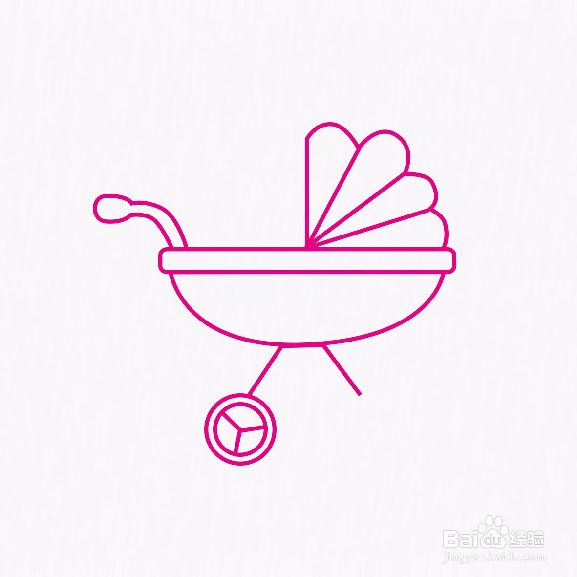 婴儿车的简笔画怎么画？