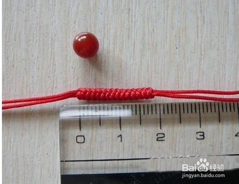 手工DIY 金刚结手链的编法教程