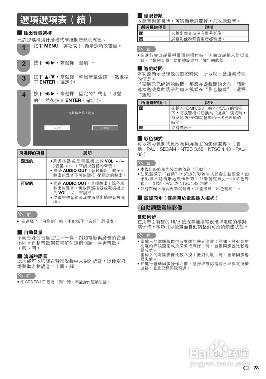 声宝LC-46LX530H型液晶电视机说明书:[3]