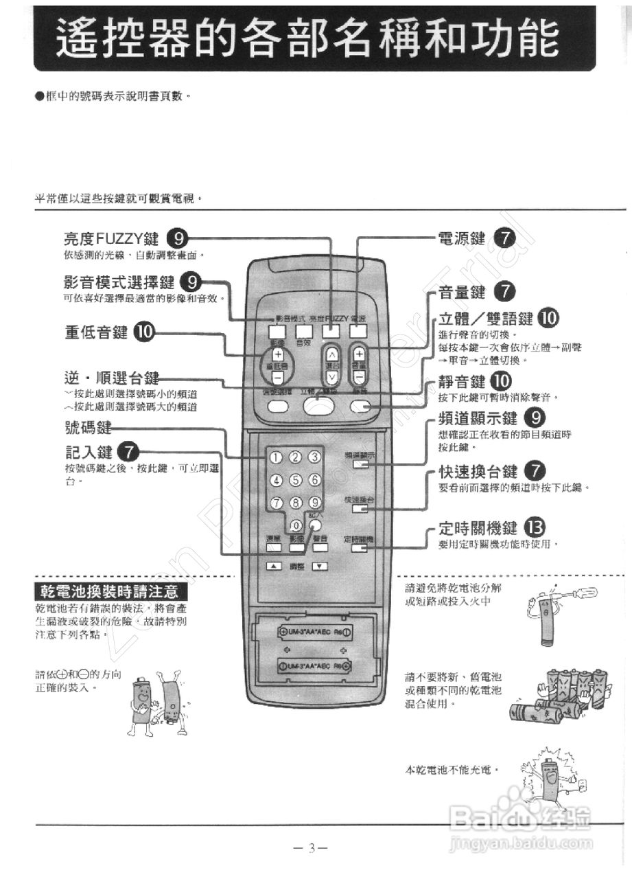 歌林CT-34FV2型电视机使用说明书:[1]