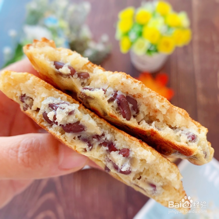 吃不胖的全麦红豆发面饼
