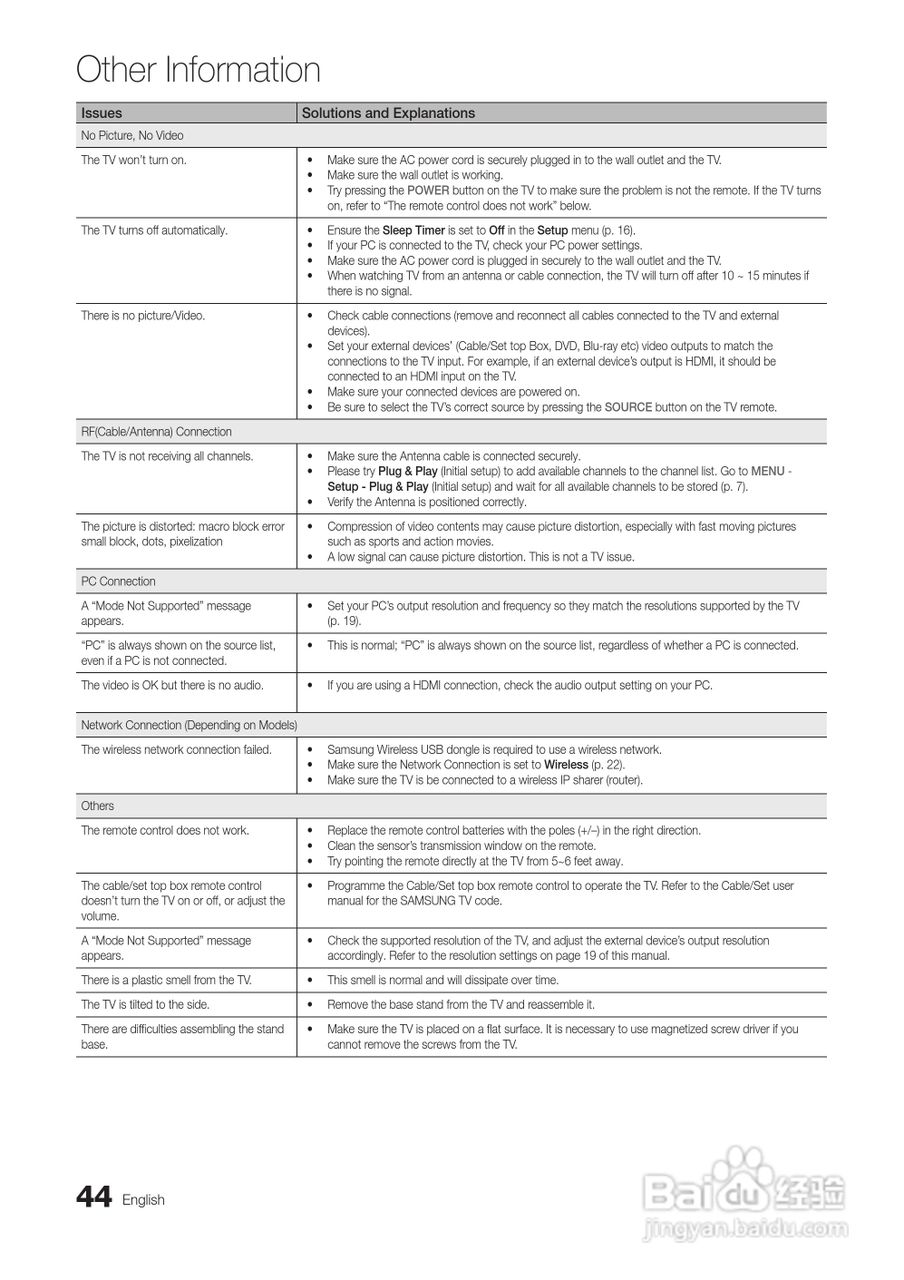 三星UA46C5000QR液晶彩电使用说明书:[5]