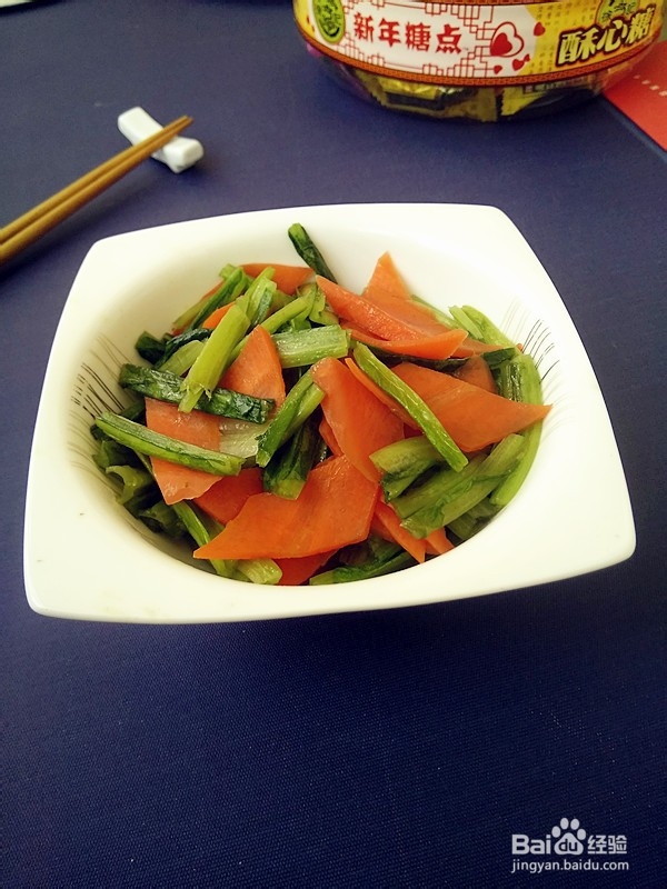 怎么做胡萝卜炒油麦菜