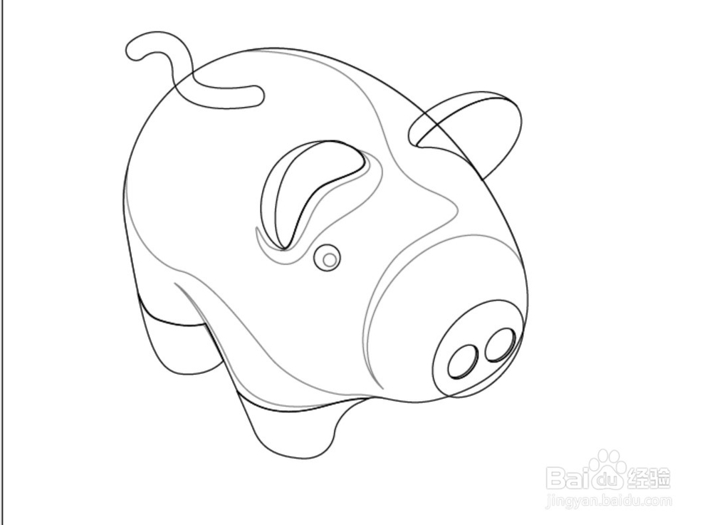 卡通猪头像设计