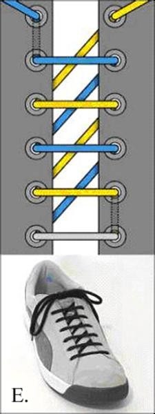 板鞋系鞋带方法图解