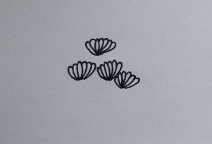 植物的线描画:花卉