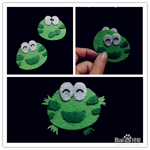 爱上不织布:[9]钥匙包 荷叶上的可爱青蛙
