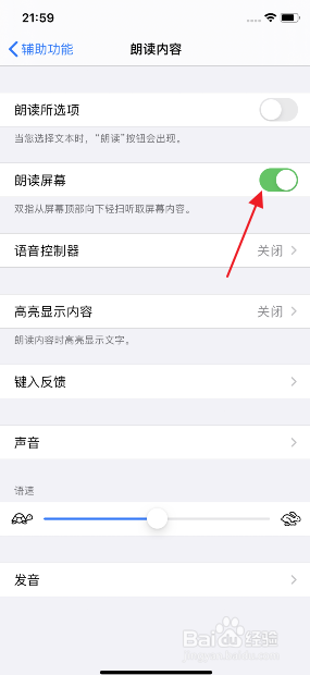 iphone11怎么开启朗读屏幕