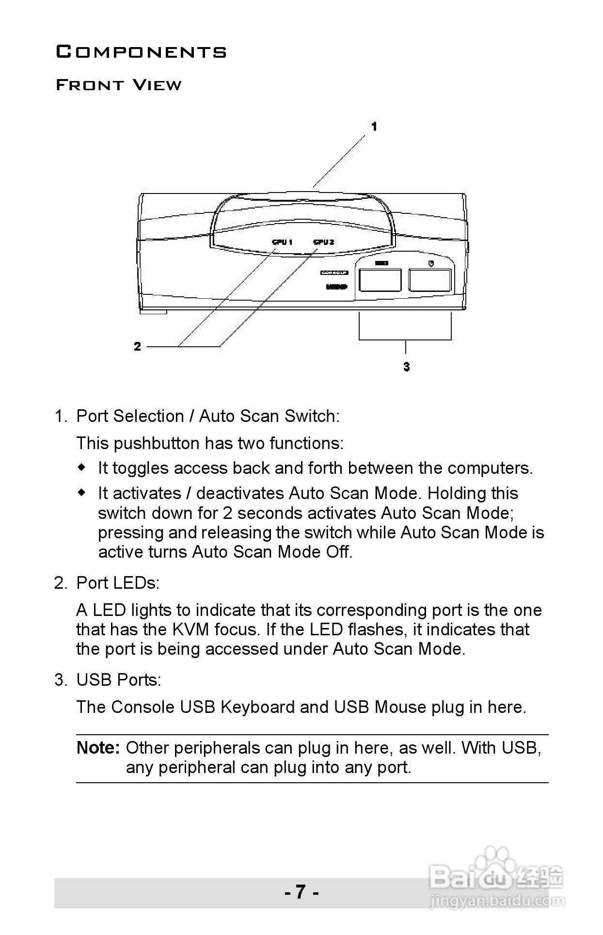 宏正CS102U型多电脑切换器说明书