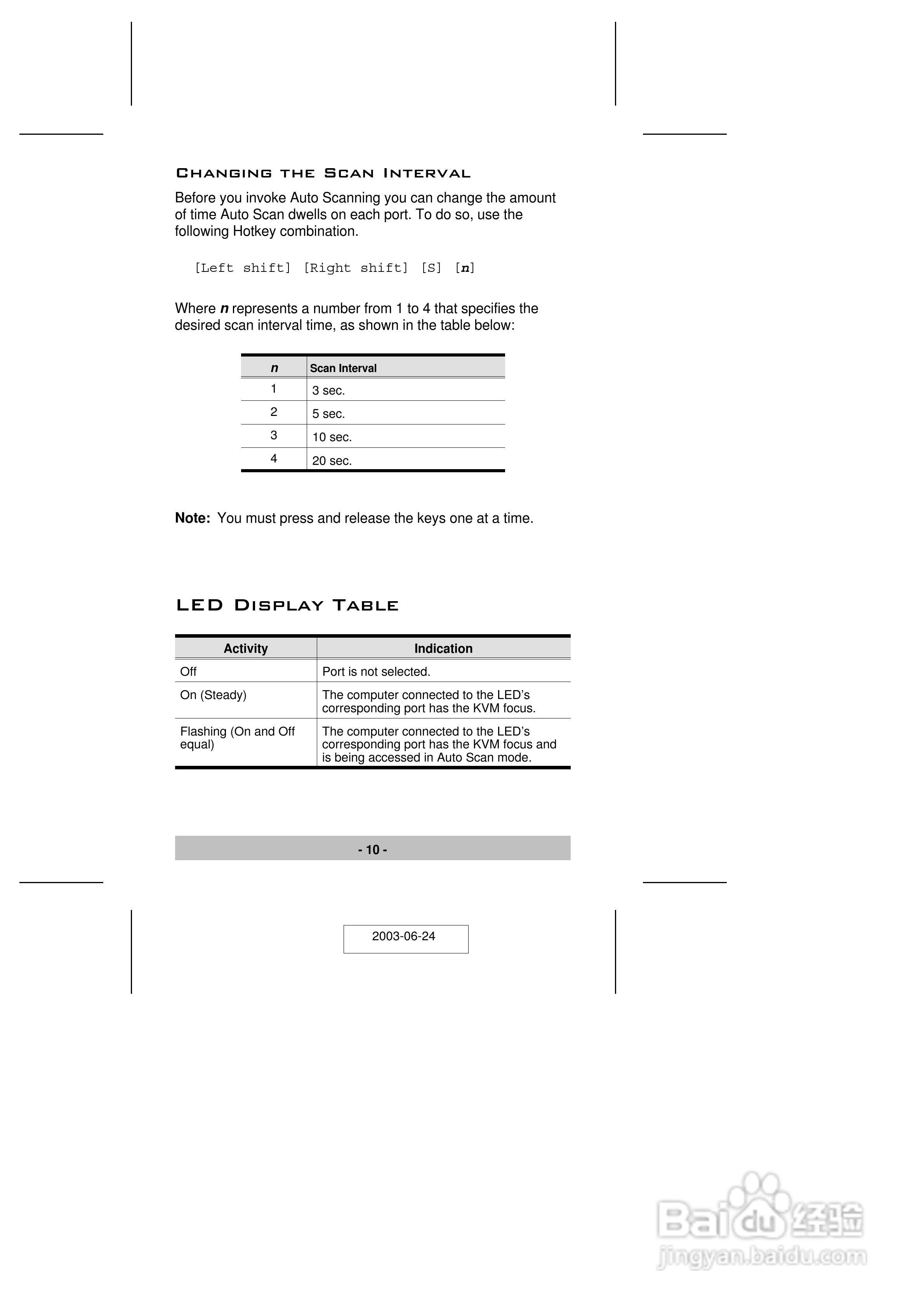 宏正CS-522型多电脑切换器说明书