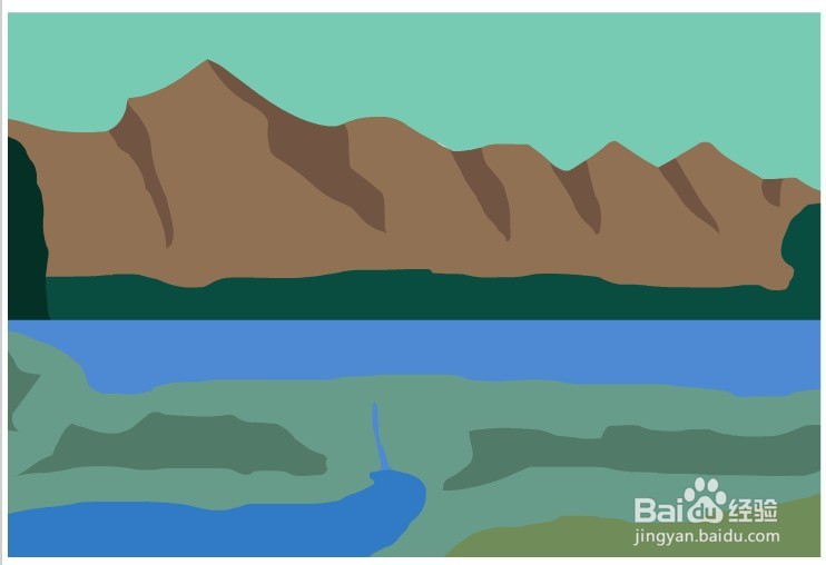 flash制作湖泊卡通场景
