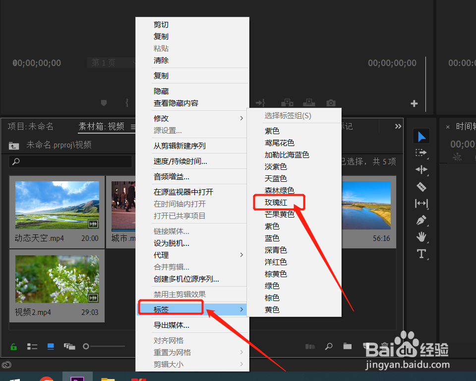 pr文件如何修改标签颜色