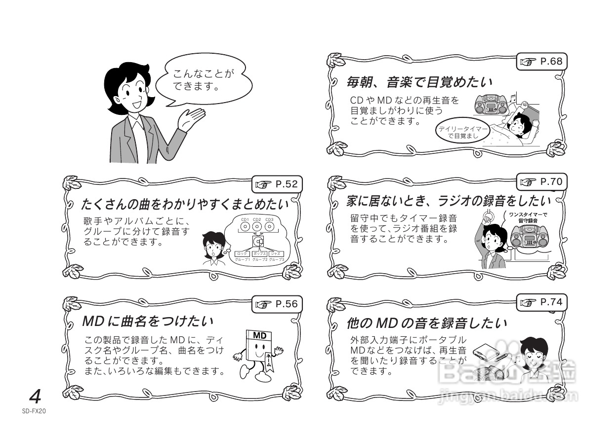 SHARP SD-FX20 CD/MD收音音响使用说明书:[1]