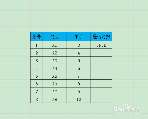Excel表格怎么判断数值奇偶
