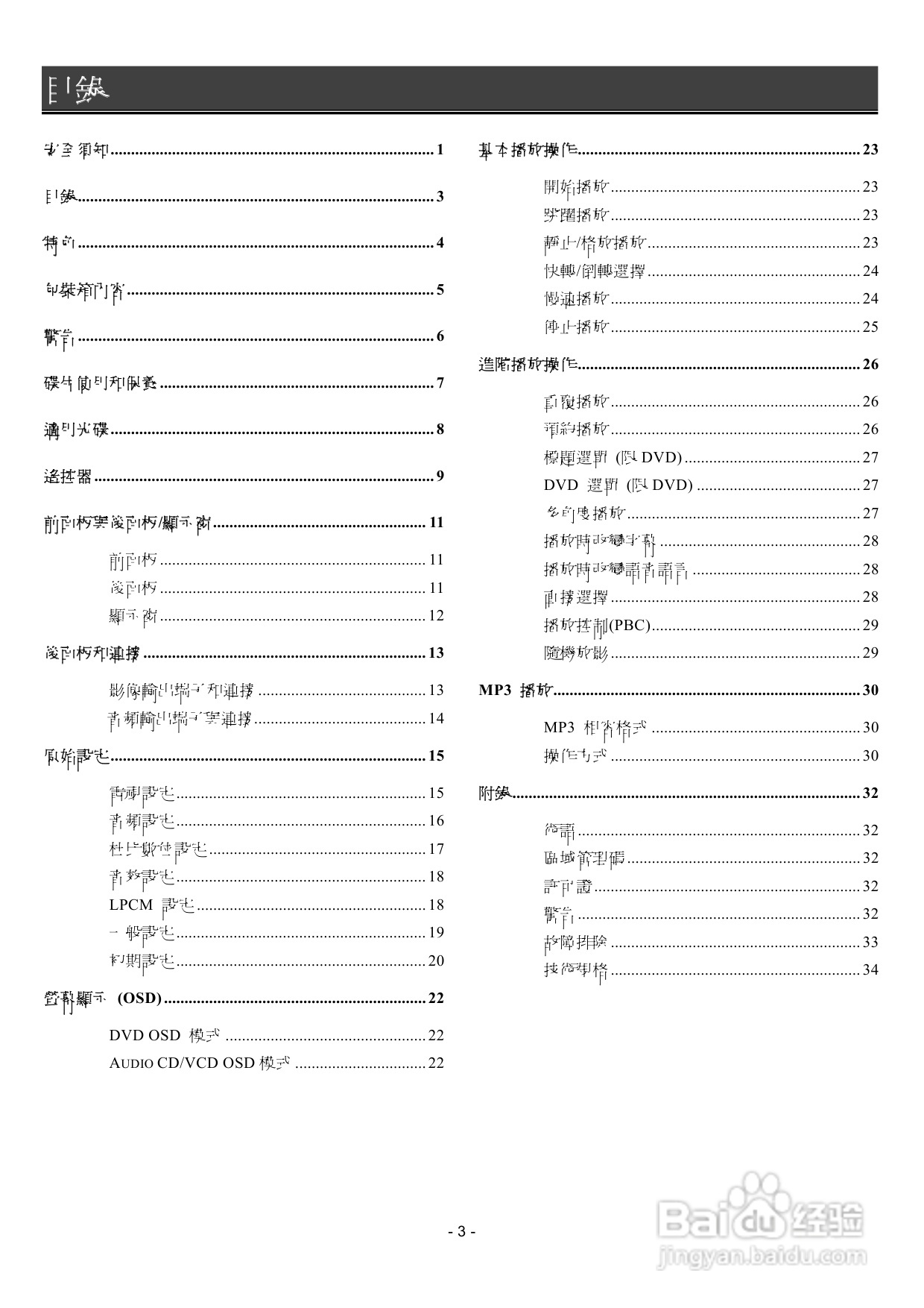 声宝DV-T68型DVD播放机说明书:[1]