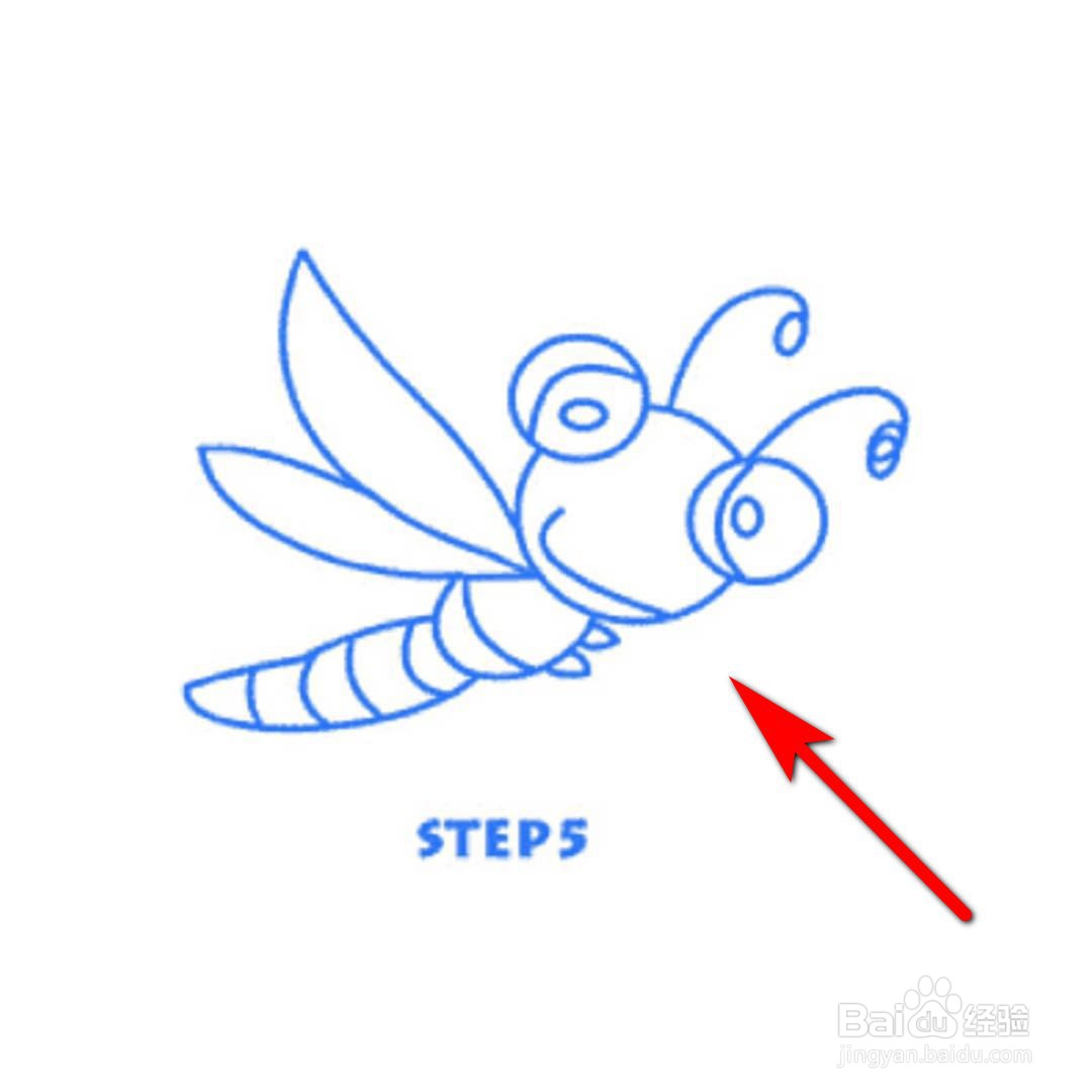 简笔画如何画卡通蜻蜓
